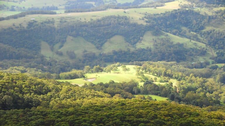 Southern Hihglands rolling hills and golf course.